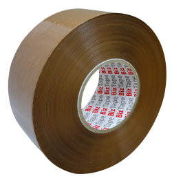 Biz Tape, Long Length , High Tack Parcel Sealing Tape, Clear & Buff